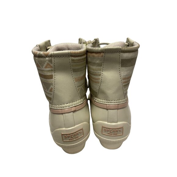 Sperry Syren Gulf Playa Tan Duck Boots Winter Rain Side Zip Women's Size 8 NEW - Picture 2 of 5